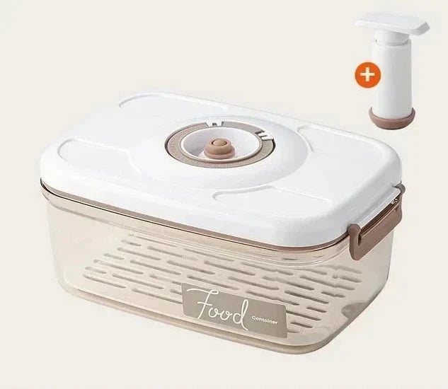 Caixa de Armazenamento de Alimentos à Vácuo - Acompanha Bomba de Vácuo