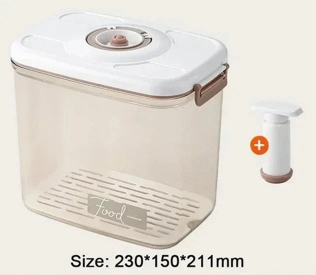 Caixa de Armazenamento de Alimentos à Vácuo - Acompanha Bomba de Vácuo