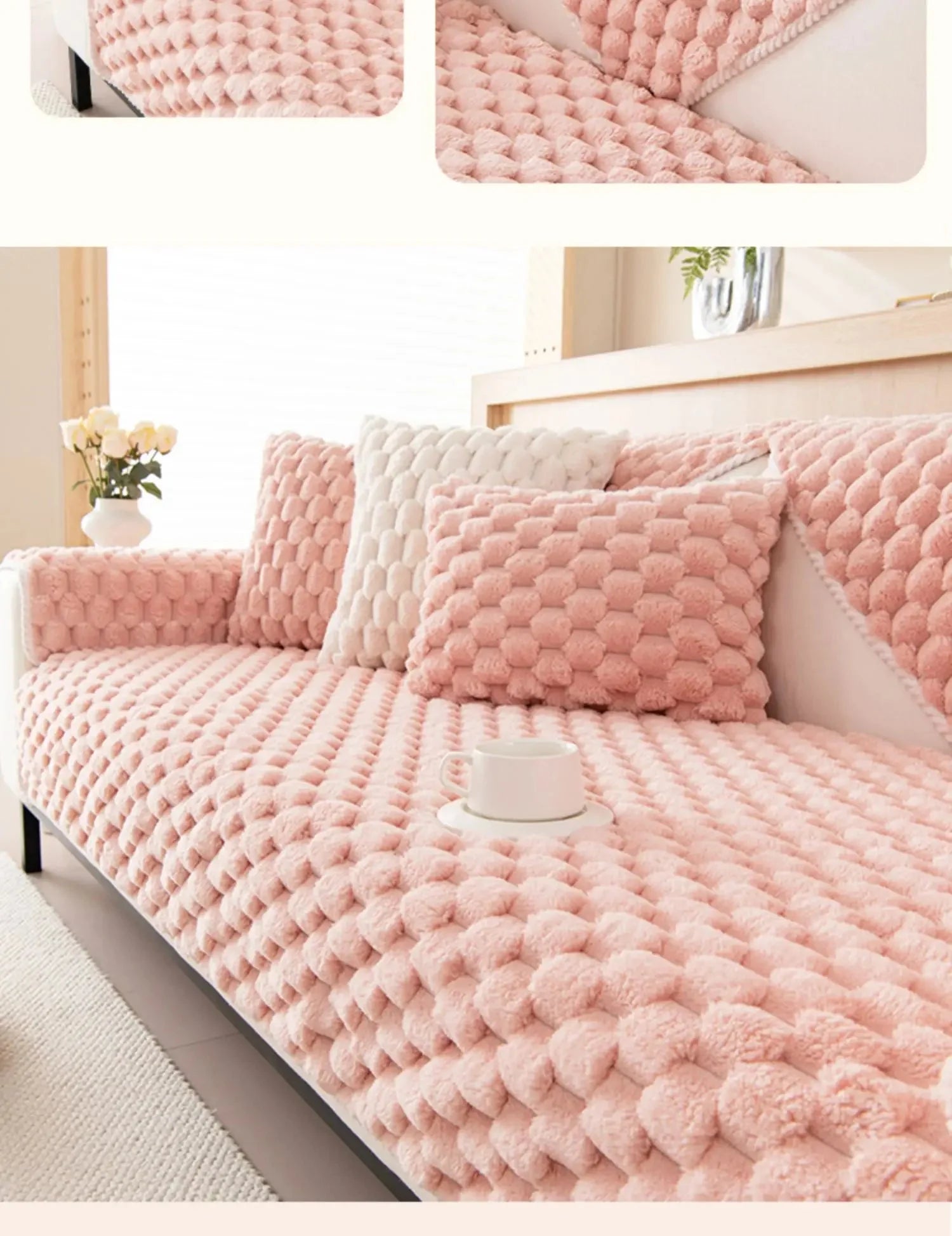 Capa de Sofá premium Aveludada e antiderrapante