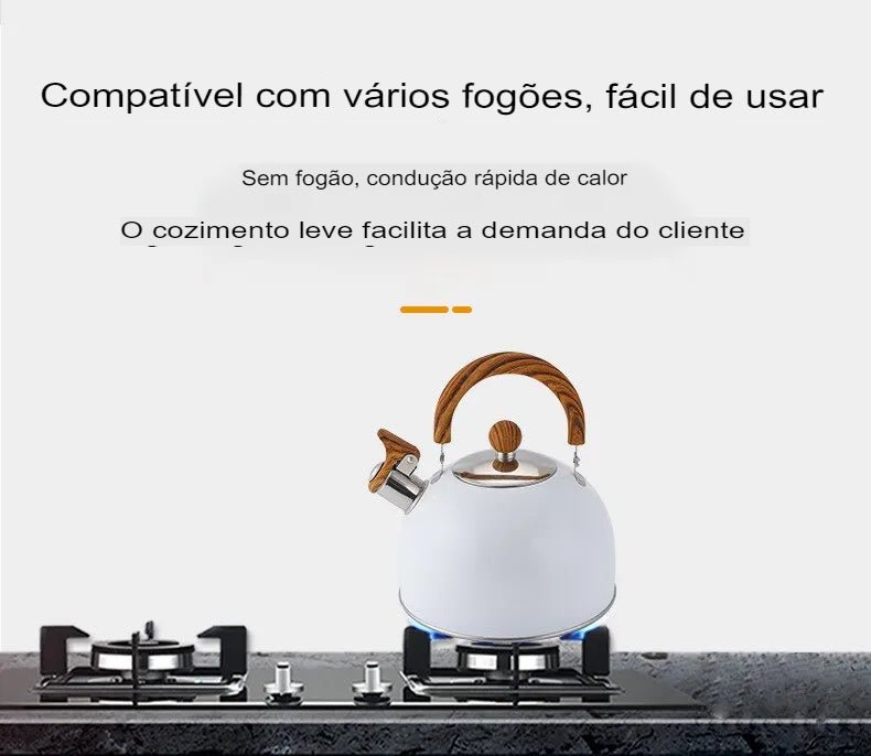 Chaleira luxuosa em aço inoxidável espessada