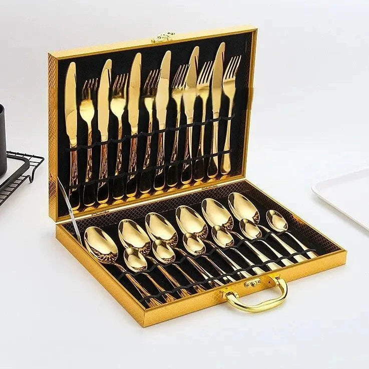 Conjunto de Talheres 24 Peças Lux Inoxidável