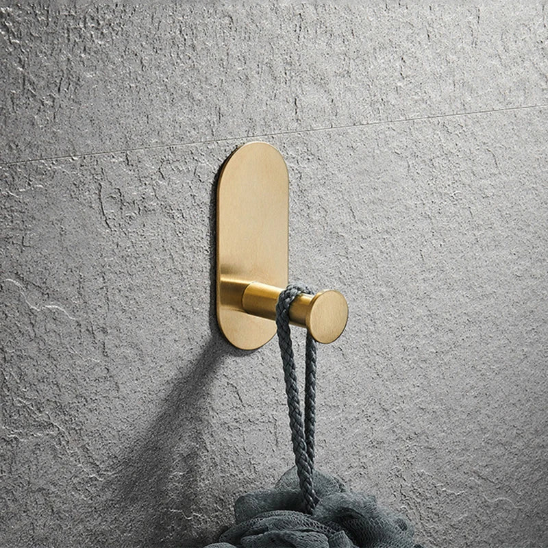 Conjunto Elegante de 5x Acessórios para Banheiro em Dourado - Sem Perfuração, Aço inoxidável