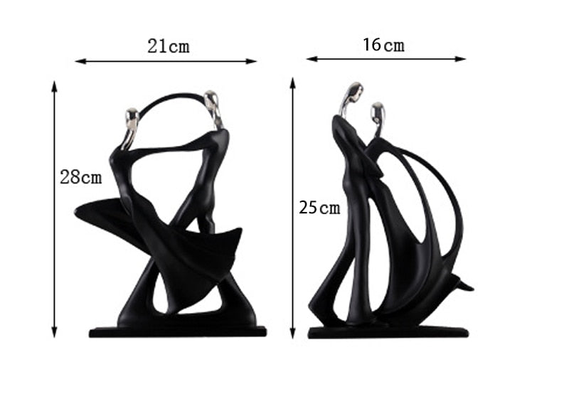 Escultura Decorativa Casal de Dançarinos