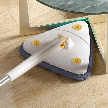 Esfregão Triangulo Mop De Limpeza Ajustável Giratória 360°