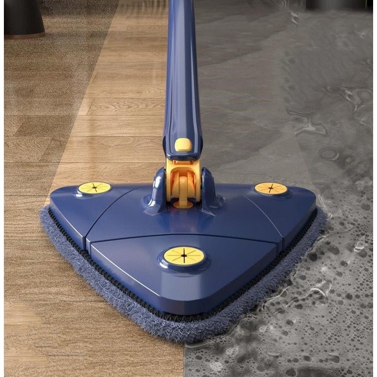 Esfregão Triangulo Mop De Limpeza Ajustável Giratória 360°