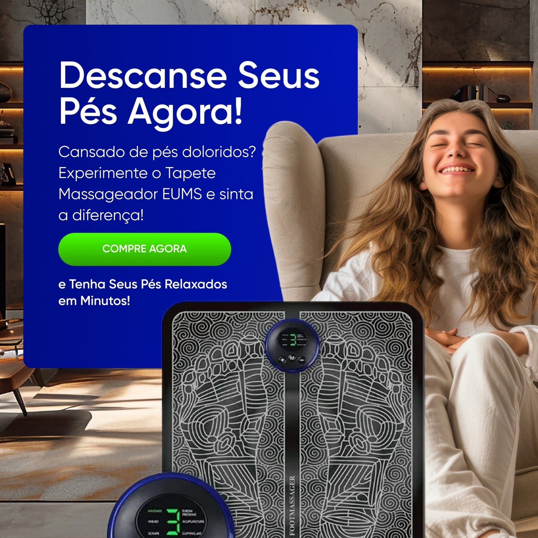 Foot Mat - Tapete Massageador com Tecnologia EUMS