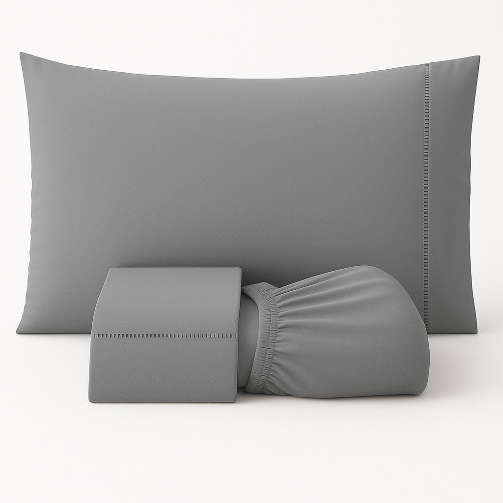 Jogo De Lençol 3 Peças Percal 400 Fios Ponto Palito