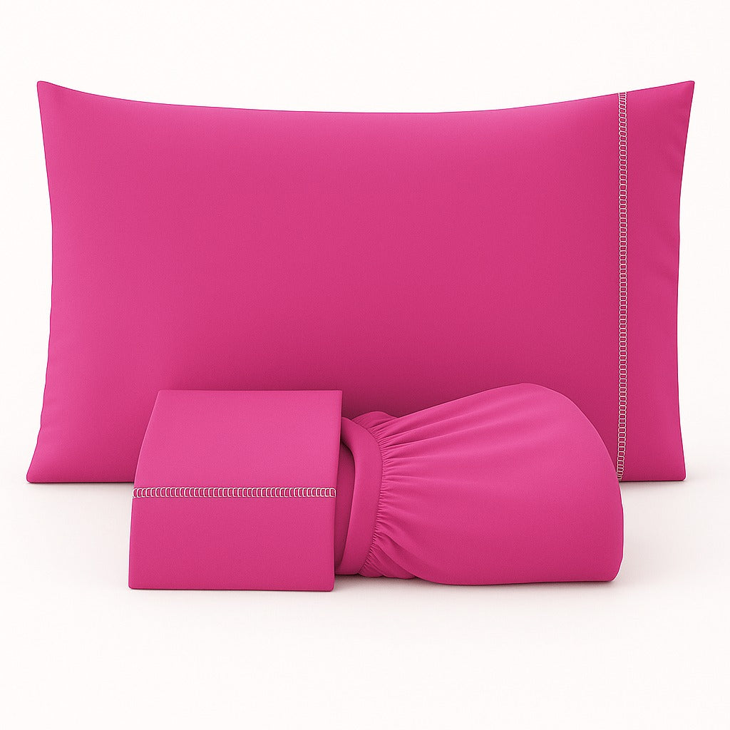 Jogo De Lençol 3 Peças Percal 400 Fios Ponto Palito