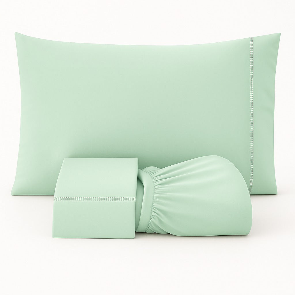 Jogo De Lençol 3 Peças Percal 400 Fios Ponto Palito