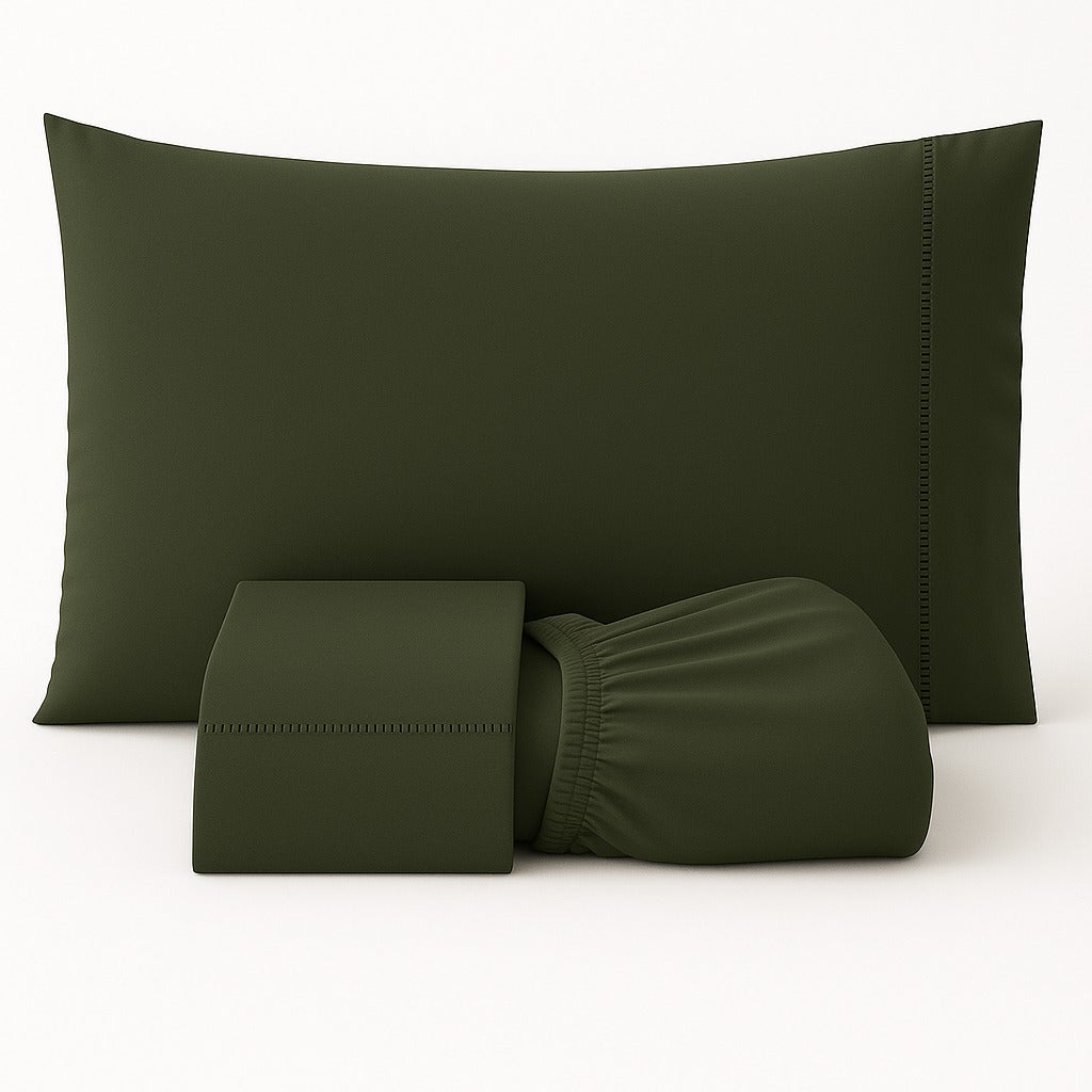 Jogo De Lençol 3 Peças Percal 400 Fios Ponto Palito