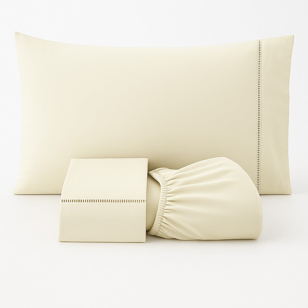 Jogo De Lençol 3 Peças Percal 400 Fios Ponto Palito