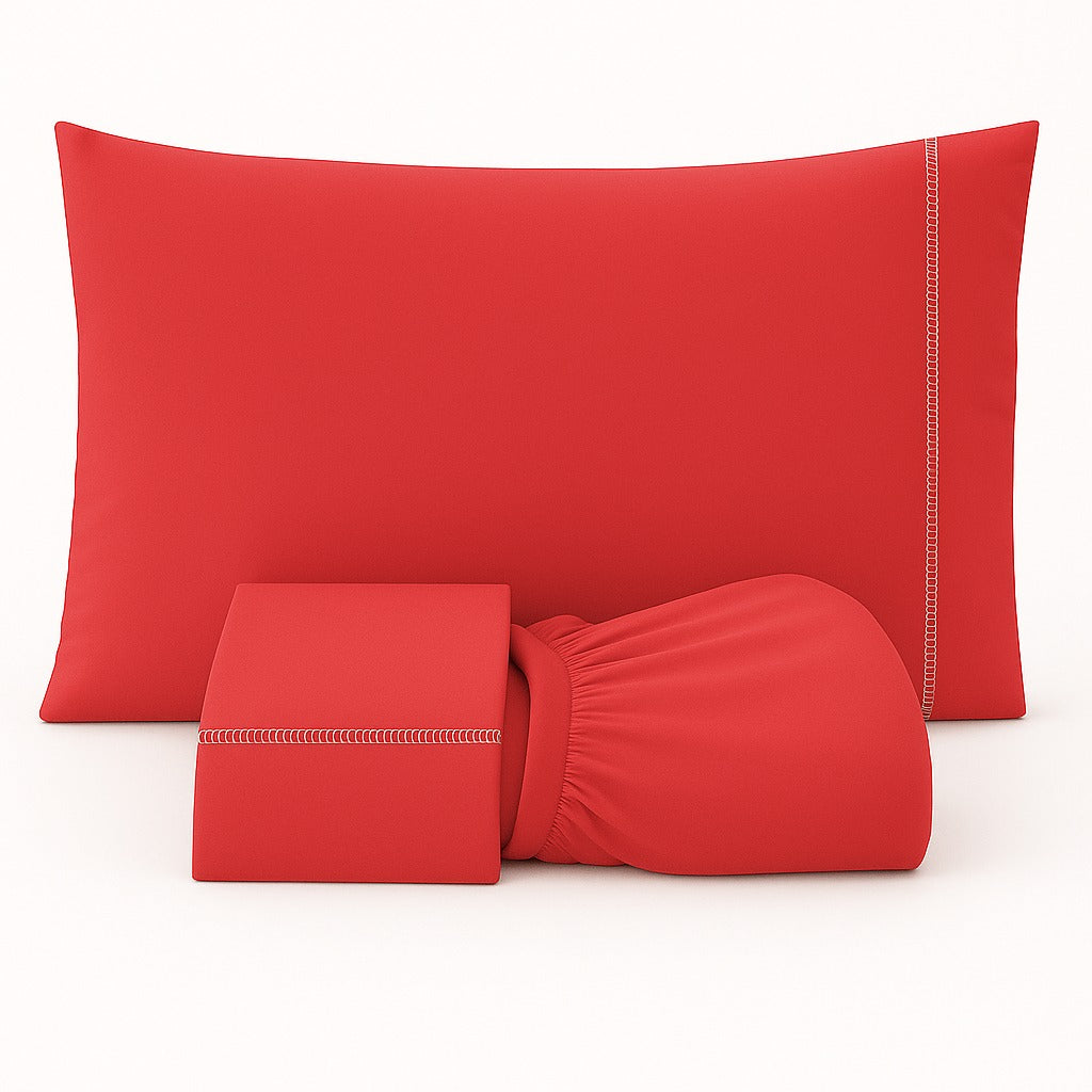 Jogo De Lençol 3 Peças Percal 400 Fios Ponto Palito