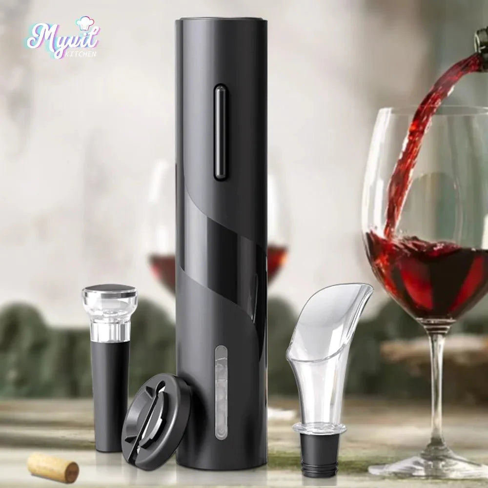 Kit Abridor de Vinho Elétrico - Edição Black Limitada