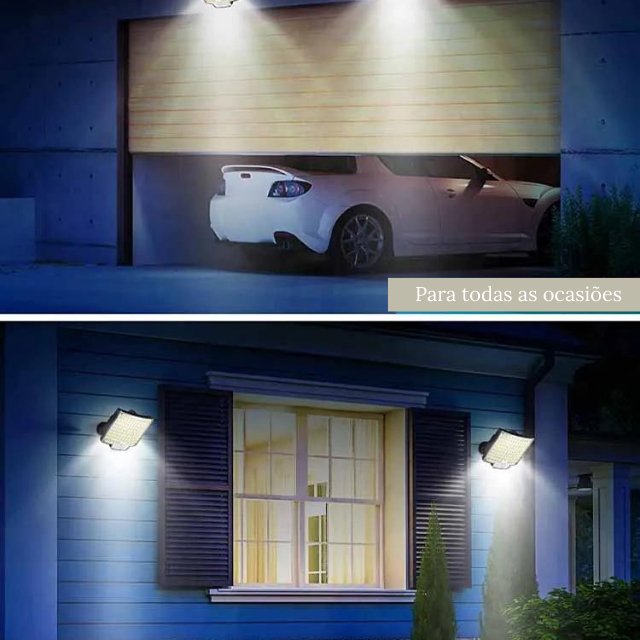 Lâmpada Solar 106 Leds - Sensor de movimento incluso