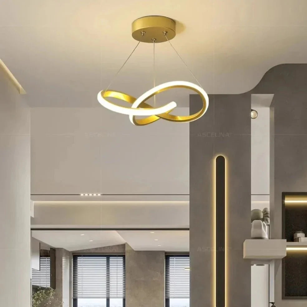 Luminária Pendente de Teto LED Nórdica Torcida