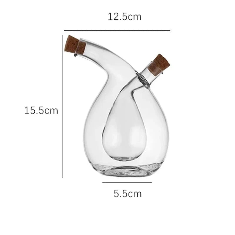 Recipiente Criativo para Óleo e Vinagreira Doméstica com vidro Duplo Engrossado