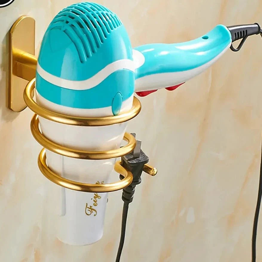 Suporte em espiral de Secador de Cabelo para Parede em Alumínio
