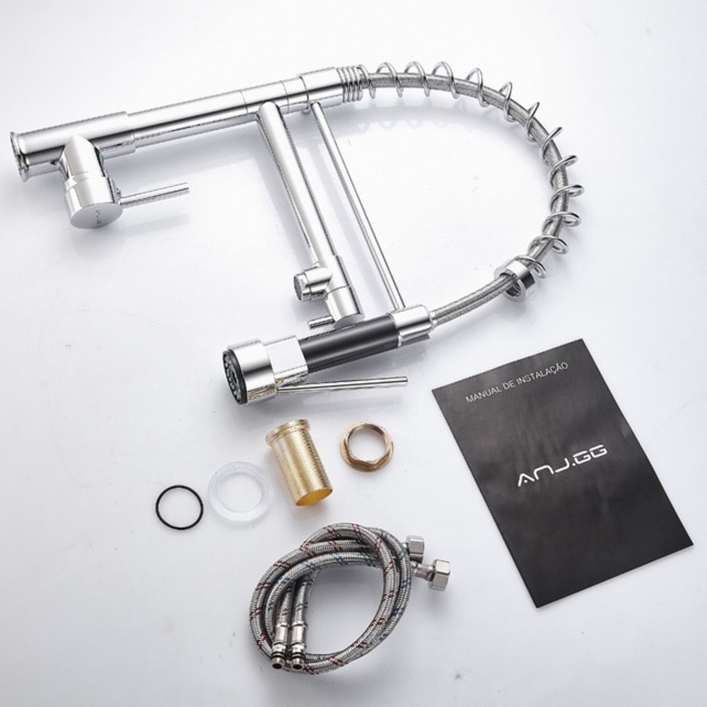 Torneira Gourmet de Cozinha Monocromada Com Spray Extensor