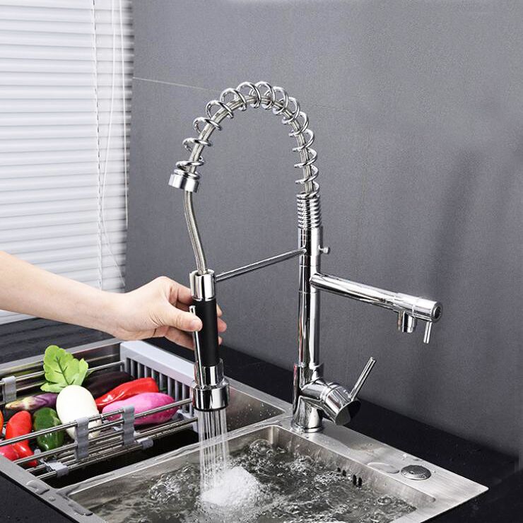 Torneira Gourmet de Cozinha Monocromada Com Spray Extensor