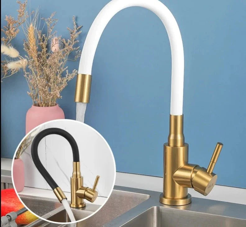 Torneira Gourmet Para Cozinha Elegance WhiteGold