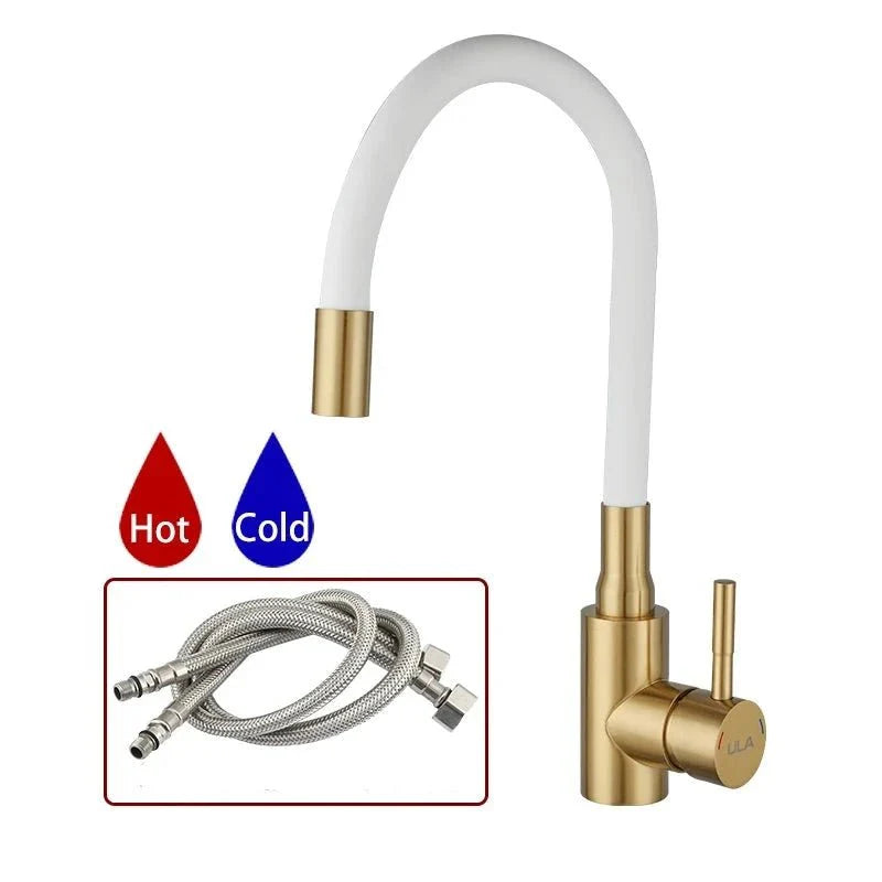 Torneira Gourmet Para Cozinha Elegance WhiteGold