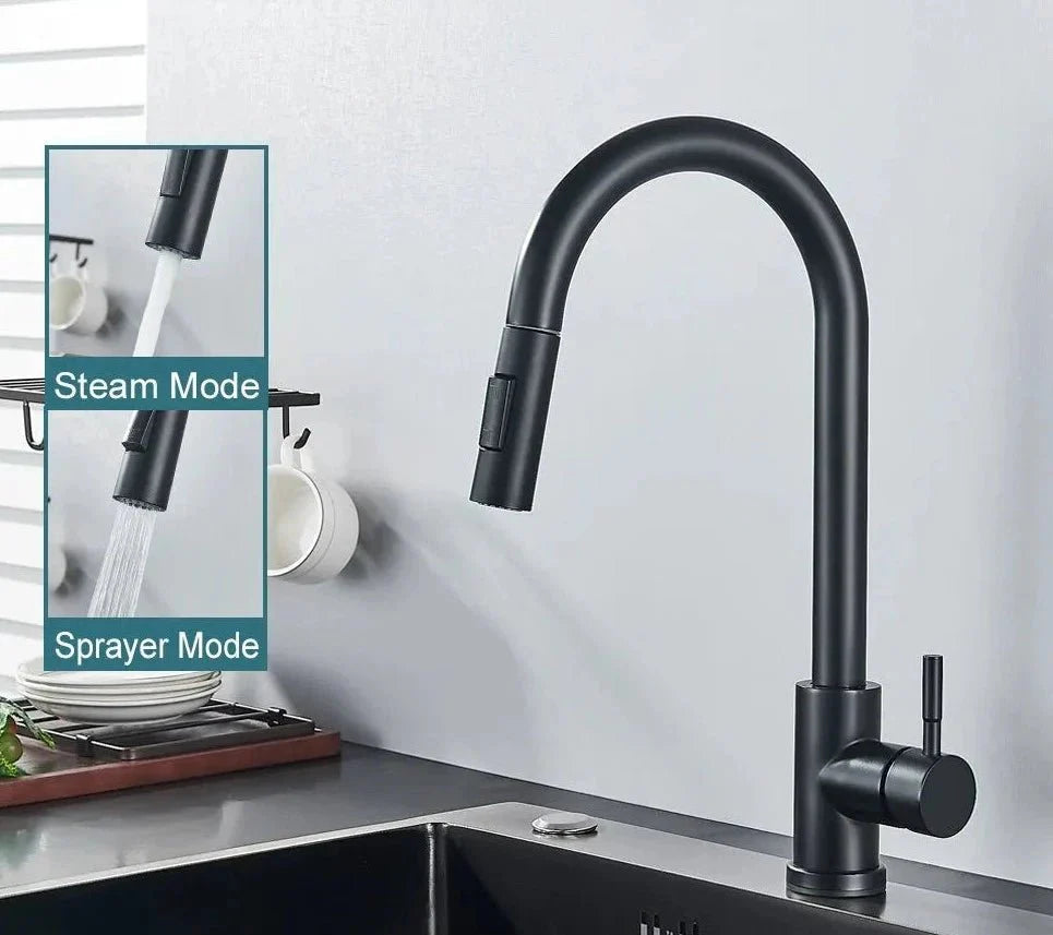 Torneira Gourmet para Cozinha Retrátil com 2 Modos