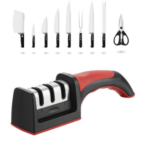 Amolador de Facas 3 em 1 Magnum - Amolador para facas 3 etapas, 3 em 1
