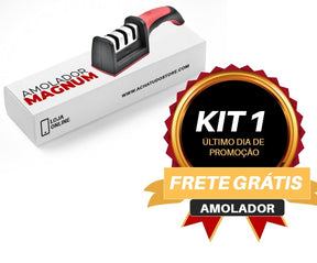 Amolador de Facas 3 em 1 Magnum - Amolador para facas 3 etapas, 3 em 1