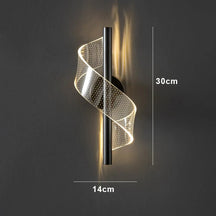 Arandela Nordica Espiral Iluminação Interna para cabeceira