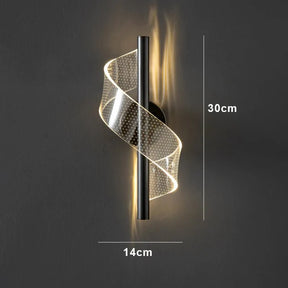 Arandela Nordica Espiral Iluminação Interna para cabeceira