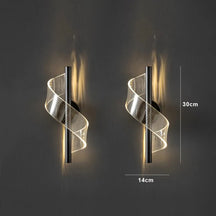 Arandela Nordica Espiral Iluminação Interna para cabeceira