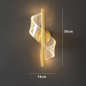 Arandela Nordica Espiral Iluminação Interna para cabeceira