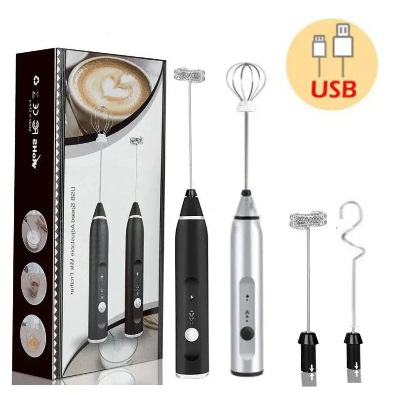 Batedor elétrico portátil para Leite, café, misturar alimentos