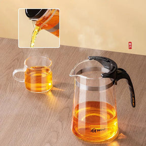 Bule com Infusor em Vidro Espessado Resistente ao Calor