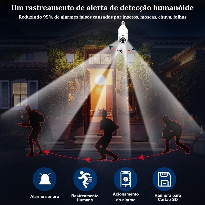 Câmera de Segurança Wi-fi sem Fio - Visão Noturna