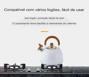 Chaleira luxuosa em aço inoxidável espessada