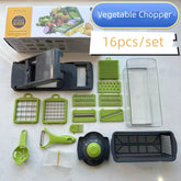 ChefMax 16X - Fatiador Multifuncional com 16 Peças para Corte de Legumes e Frutas