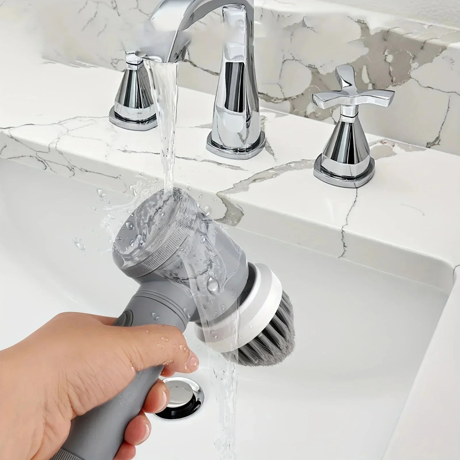 CleanSpin Elétrico - Purificador Giratório sem Fio com 6 Cabeças Substituíveis