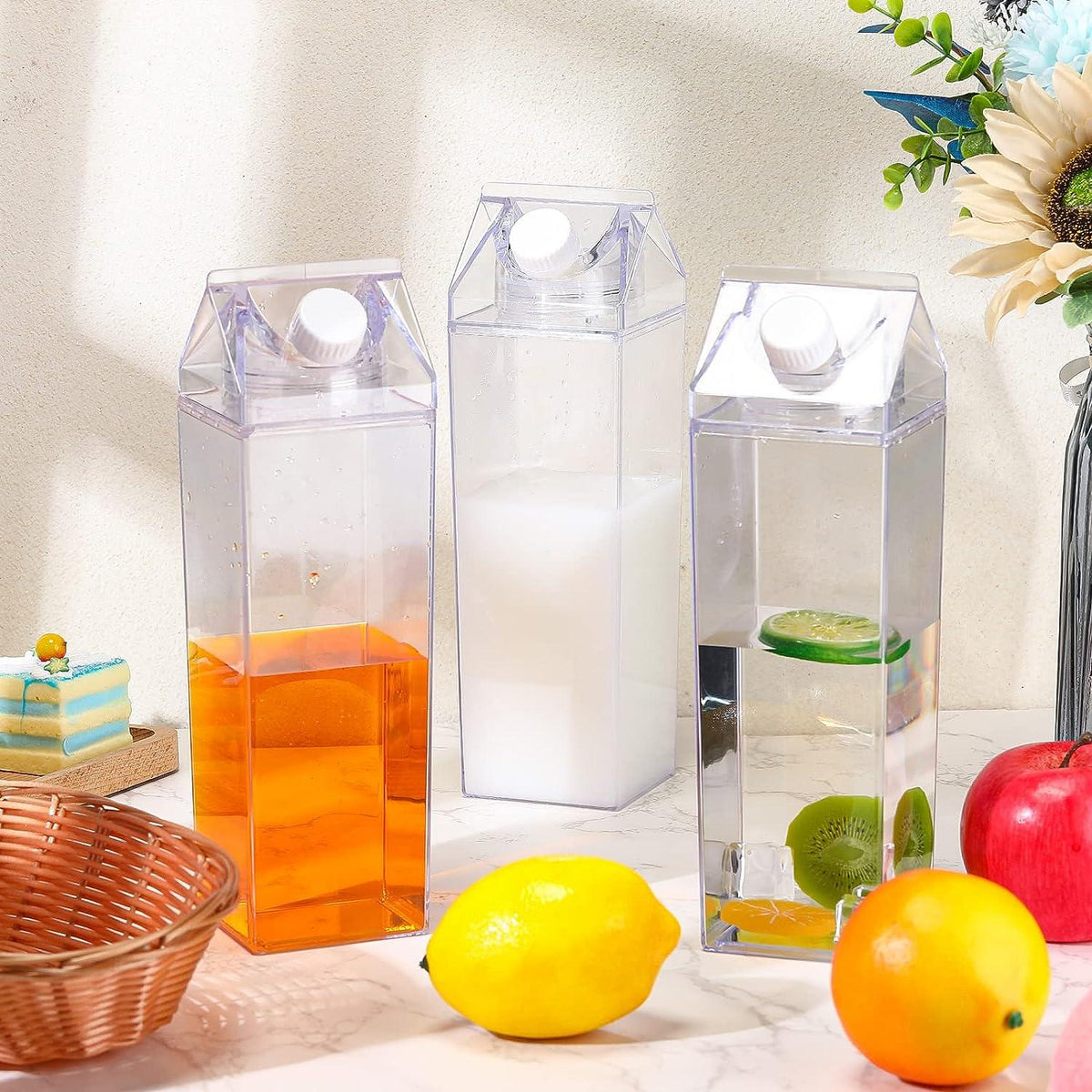 CrystalBox - Garrafa em Acrílico de 1000ml para armazenamento