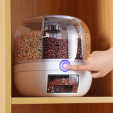 Dispenser Giratorio para Cereais e Grãos Alimentos com 6 Divisórias