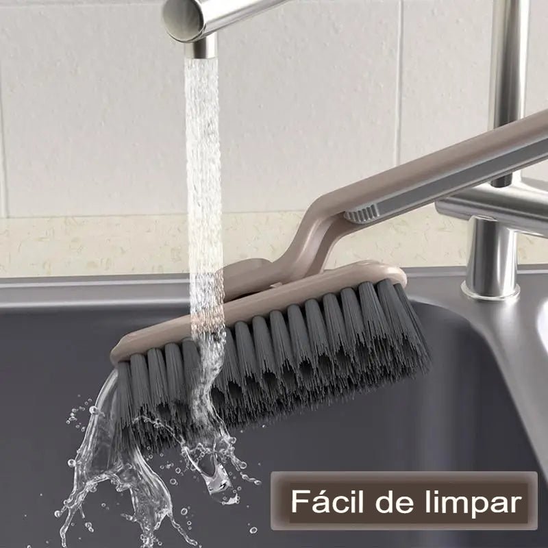 Escova rotativa multifuncional para limpeza de frestas com cerdas rígidas - 2 em 1