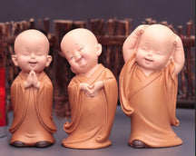 Escultura Decorativa 3 Monges