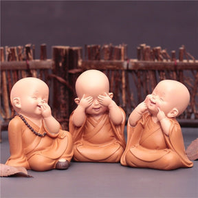 Escultura Decorativa 3 Monges