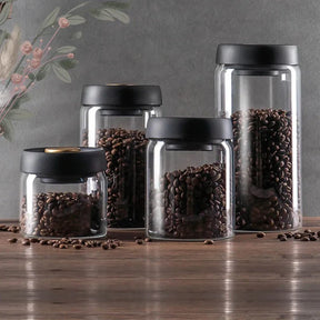 Frasco de Vidro para Café com Vedação a Vácuo