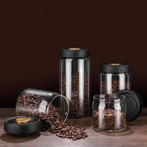 Frasco de Vidro para Café com Vedação a Vácuo