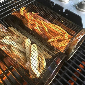 Inox GrillMaster Kit com 3 Unidades - Cesto Redondo de Churrasco