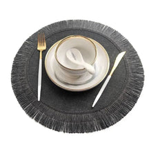 Kit com 4 Sousplasts trançadas em Linho