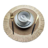 Kit com 4 Sousplasts trançadas em Linho