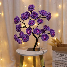 LED Rose Maria - Abajur LED em formato de Árvores com Rosas