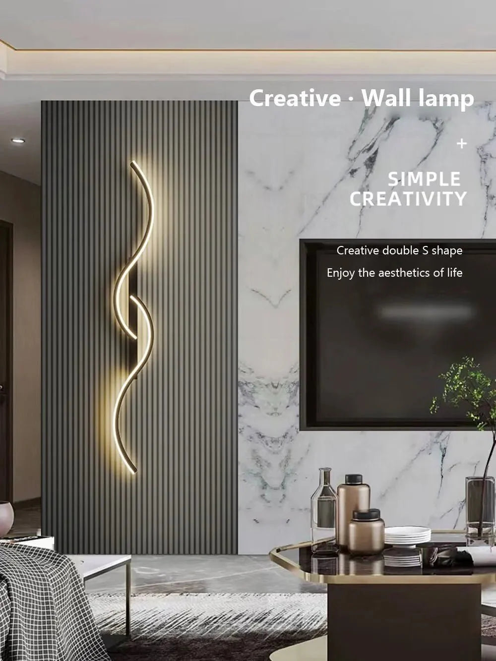 Luminária LED de Parede Moderna - Luz LED Minimalista para Quarto, Cabeceira, Luminárias de Parede